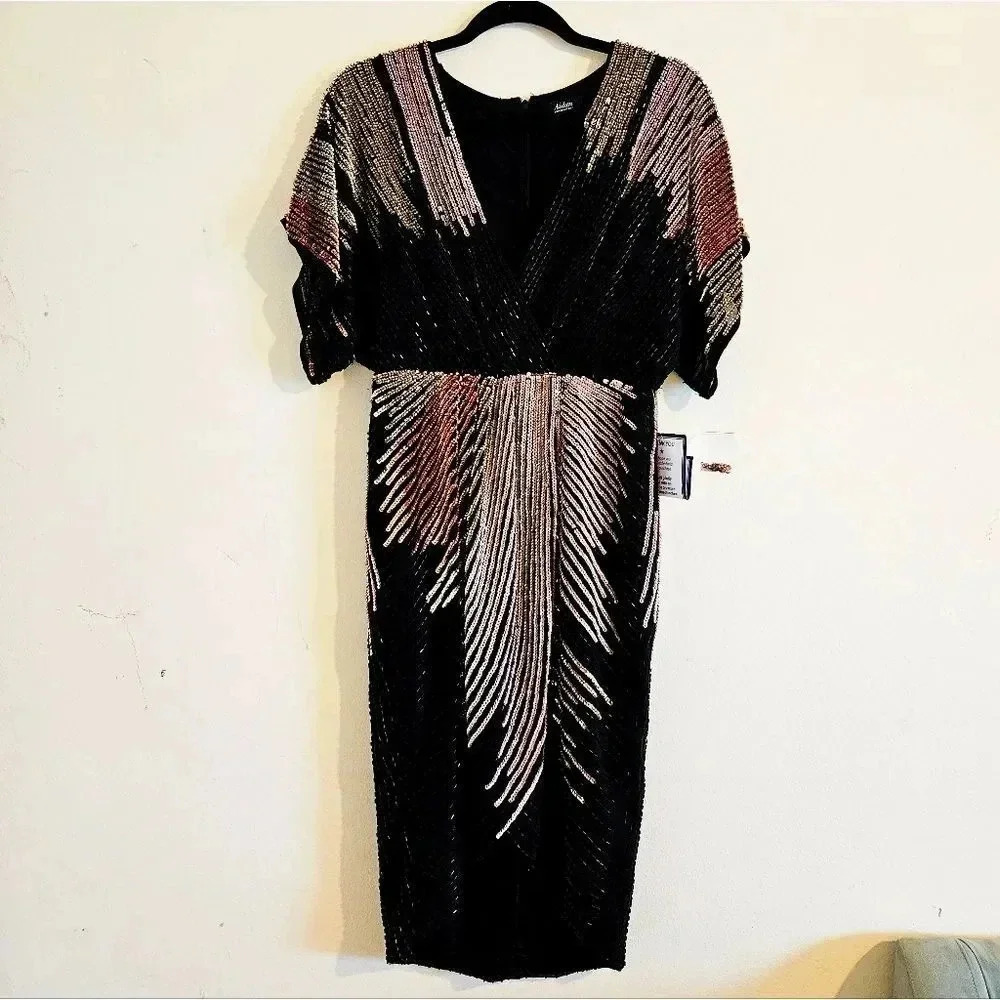 Aidan Mattox Dolman Sheath Dress